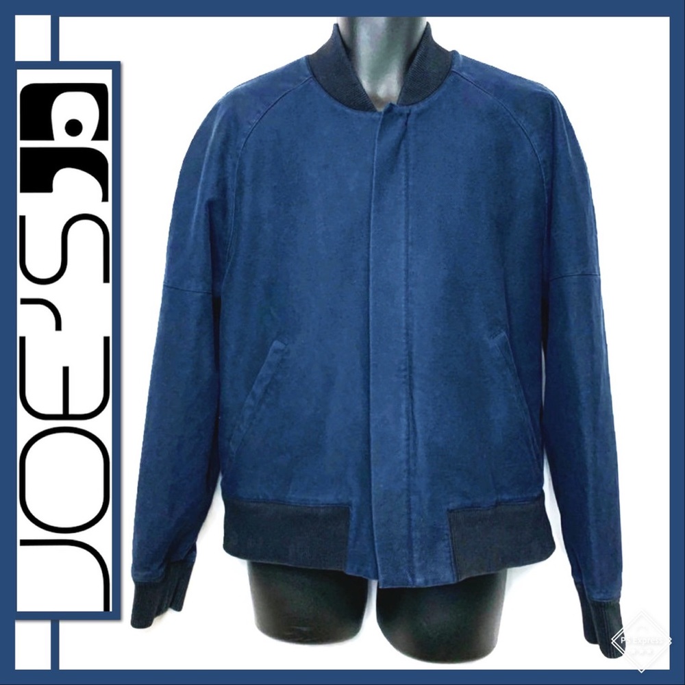 EUC JOE’S JEANS Raglan Twill Bomber Jacket Blue XL